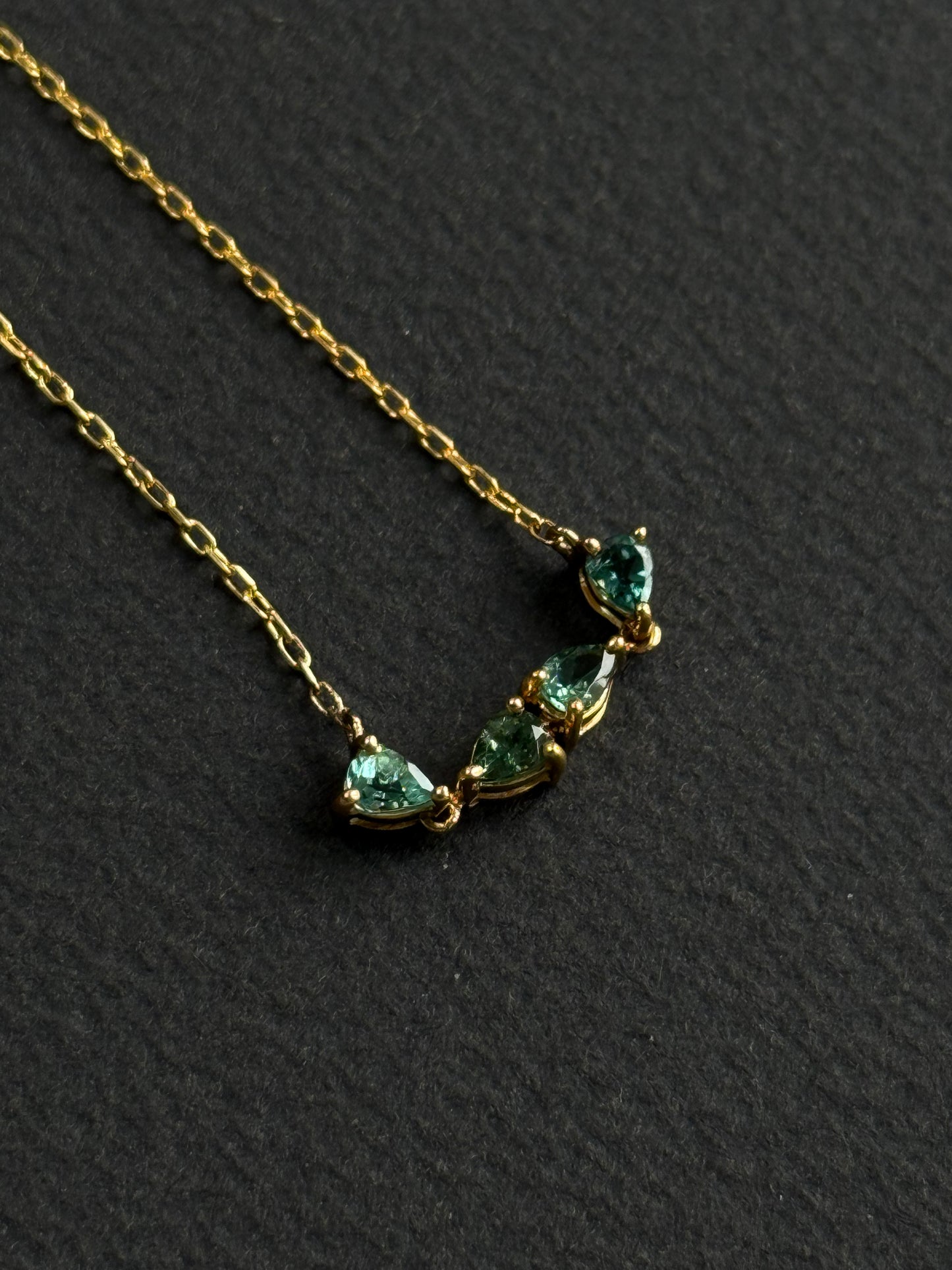 Collier en or jaune 9K Tourmaline